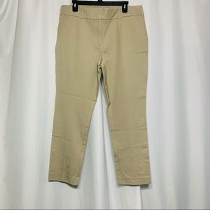 Loft Khaki Cream Modern Skinny Ankle Stretch Pants Size 16
